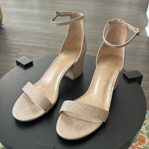 Gold Glitter 1 Inch Sandal